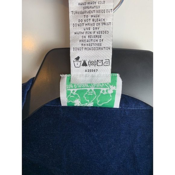 Quacker Factory Womens Medium Dark Blue Full Zip Jacket with Bling - Picture 8 of 10